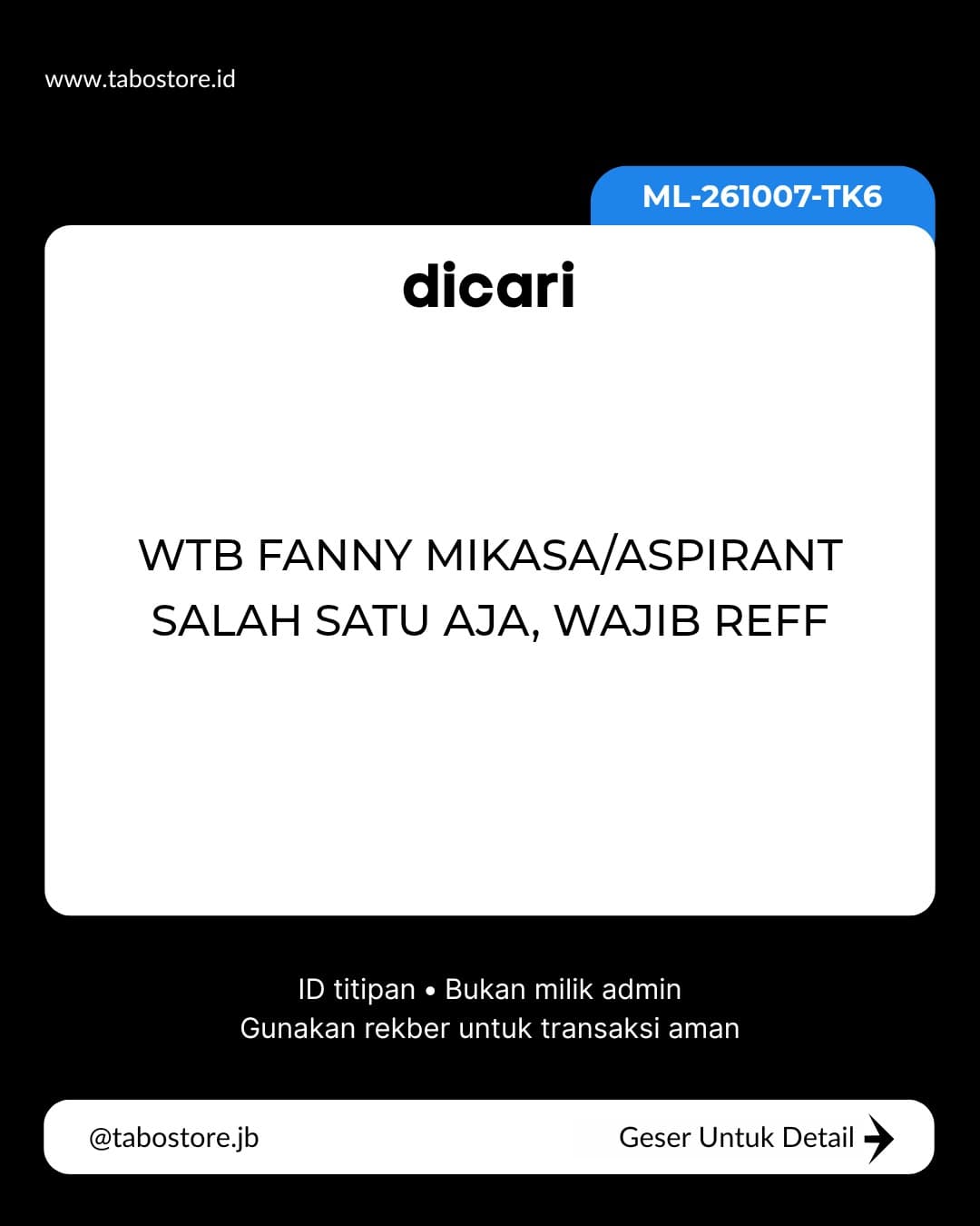 Cari Akun - Budget Rp 400.000 - Rp 500.000