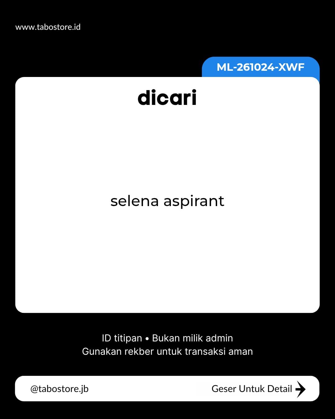 Cari Akun - Budget Rp 500.000 - Rp 800.000