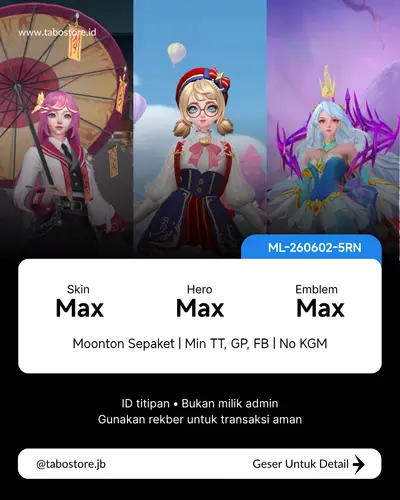 Akun MLBB Sultan Rp 5.500.000