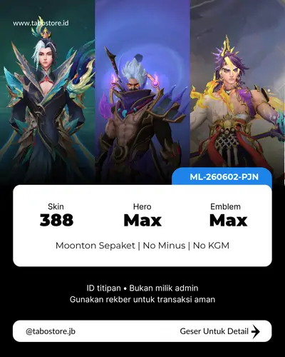Akun MLBB 388 Skin Rp 1.100.000