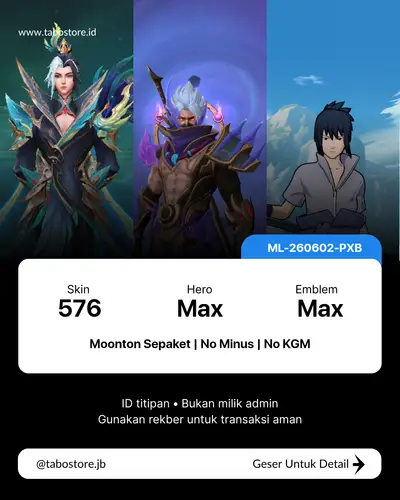 Akun MLBB 576 Skin Rp 3.200.000